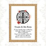 Quadro Moldura Dourada Oração São Bento