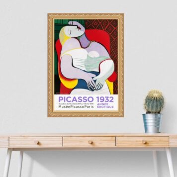 Quadro Moldura Dourada Picasso 1932 b