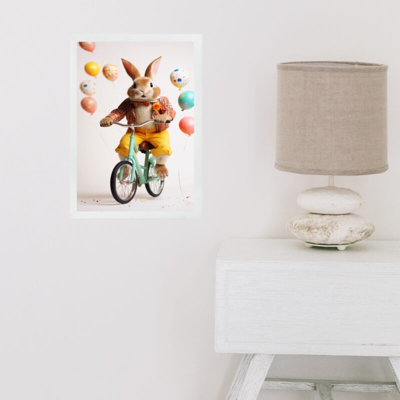 Quadro Coelho Da Páscoa - Bicicleta Balões b