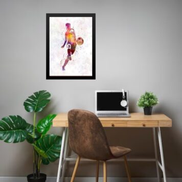 Quadro Decorativo Homem Jogando Futebol b