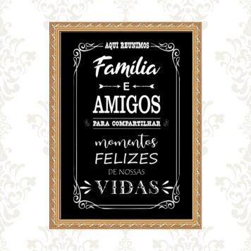 Quadro Moldura Dourada Área Gourmet