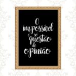 Quadro Moldura Dourada Nada é Impossível