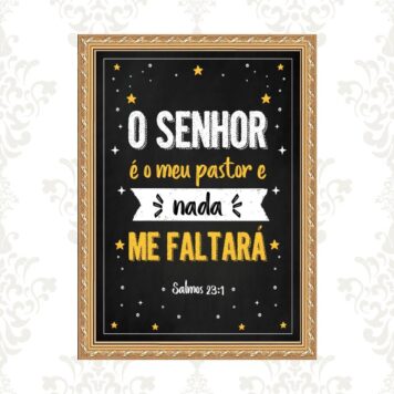 Quadro Moldura Dourada Senhor Meu Pastor