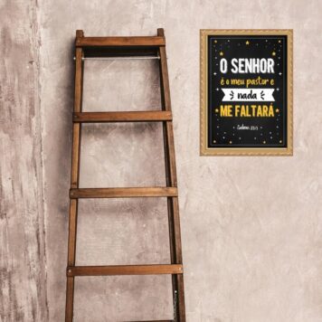 Quadro Moldura Dourada Senhor Meu Pastor b