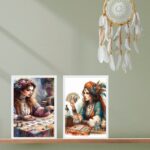 Kit 2 Quadros Decorativos Cigana Cartomante