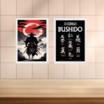 Kit 2 Quadros Samurai - Código Bushido