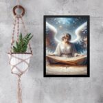 Quadro Decorativo Anjo Com Mapa Astral
