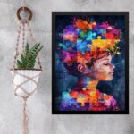 Quadro Decorativo Arte Autismo Aquarela