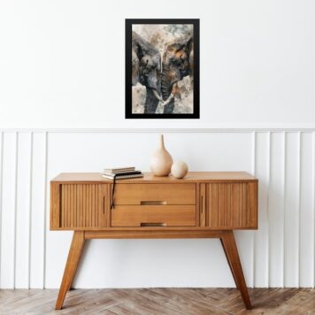 Quadro Decorativo Arte Casal De Elefantes b