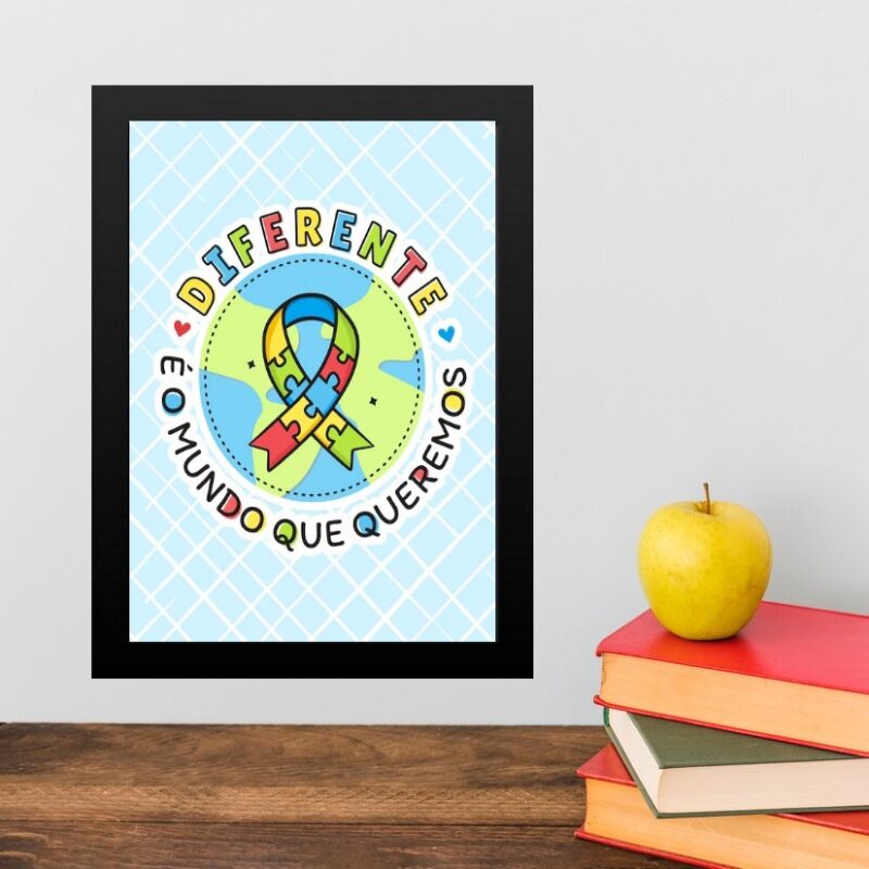 Quadro Decorativo Autismo - Mundo Diferente