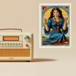 Quadro Decorativo Cigana Com Cartas Baralho