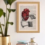 Quadro Decorativo Coração Vintage