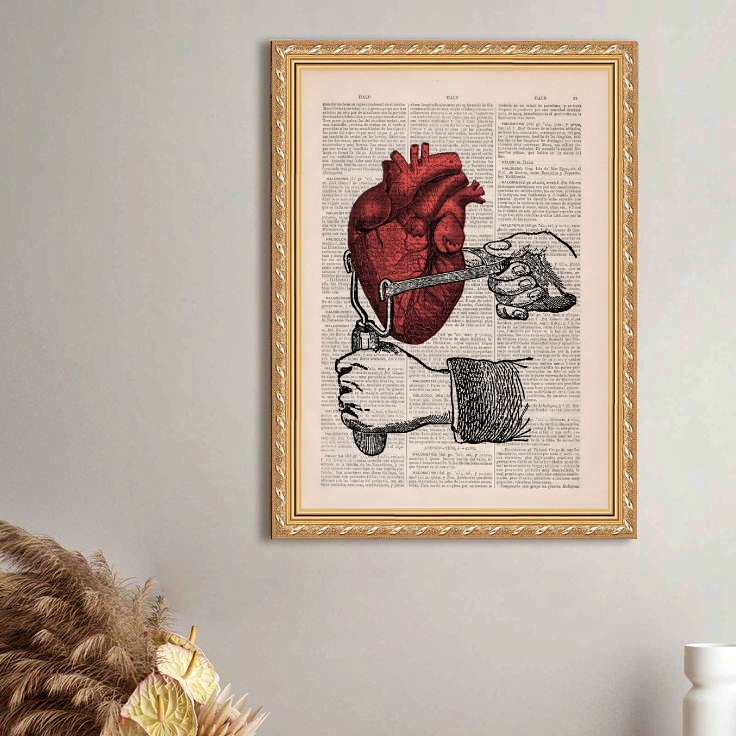 Quadro Decorativo Coração Vintage b