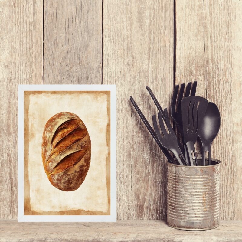 Quadro Decorativo Cozinha Pão Francês b