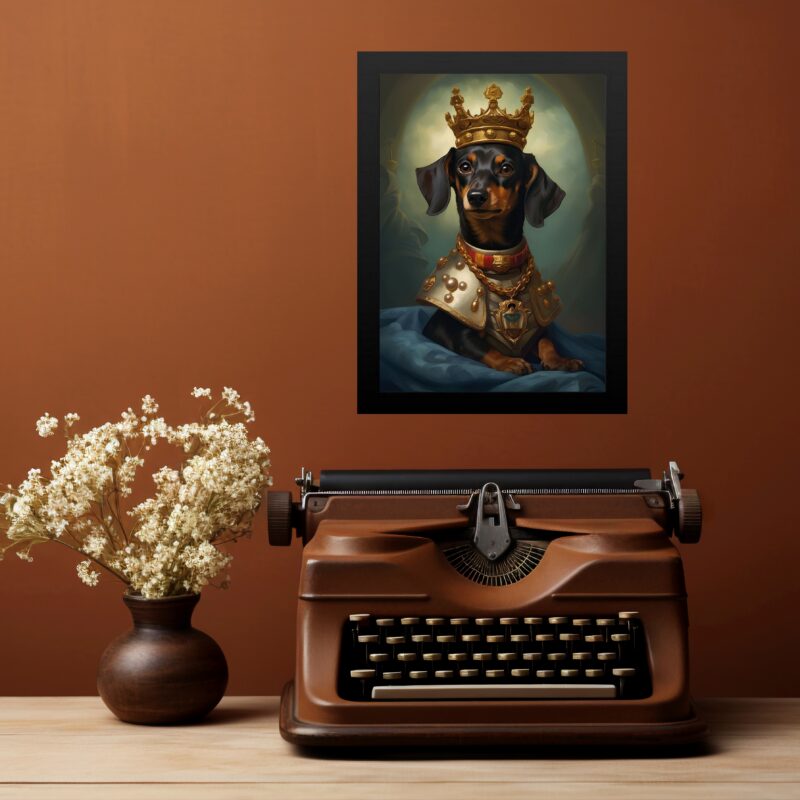 Quadro Decorativo Dachshund Rei b