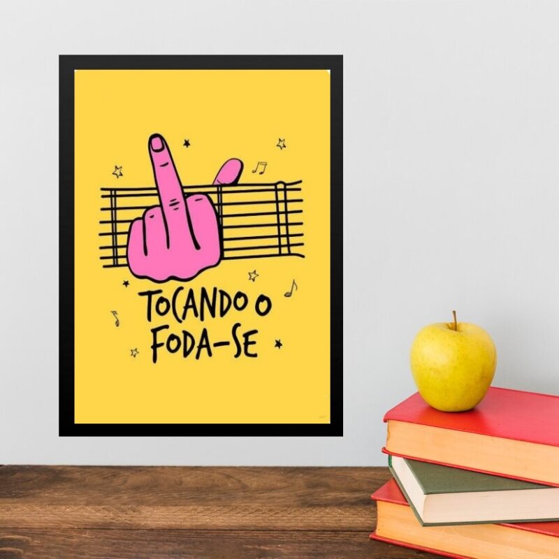 Quadro Decorativo Humor - Tocando o F