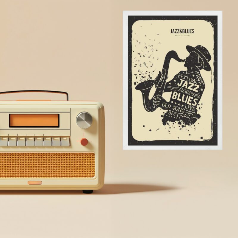 Quadro Decorativo Jazz e Blues - Cartaz