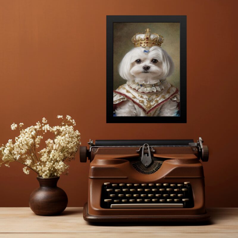 Quadro Decorativo Maltês - Rainha b