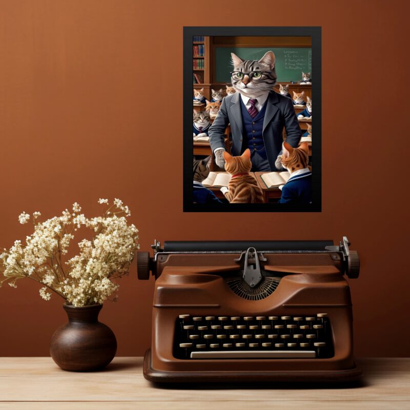 Quadro Decorativo Professor Gato b