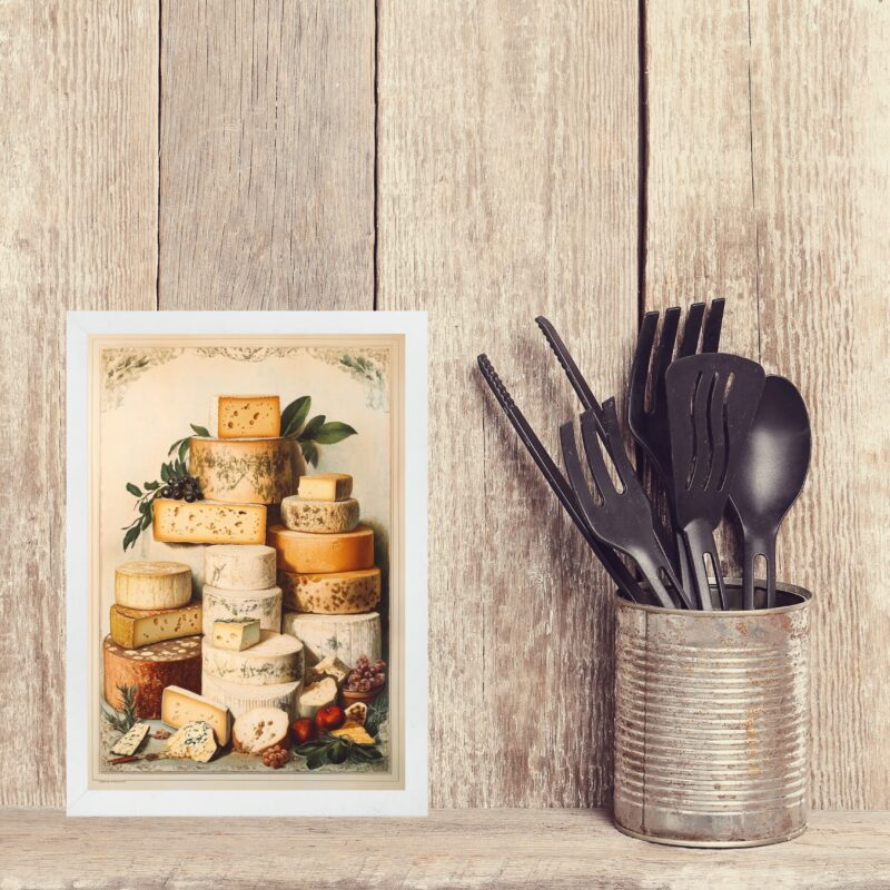 Quadro Decorativo Queijos Diversos