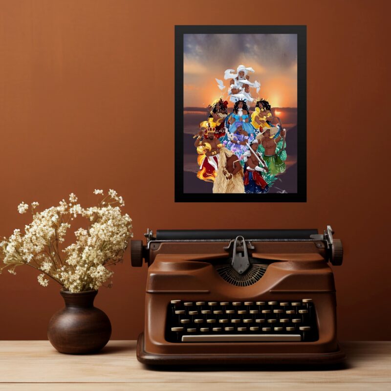 Quadro Decorativo Reunião Dos Orixás