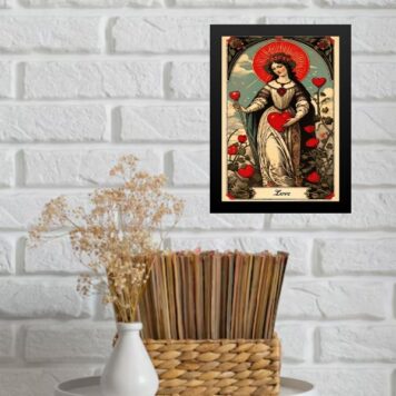 Quadro Decorativo Vintage Carta Tarot Amor