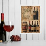 Quadro Decorativo Vintage Garrafas De Vinho