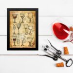 Quadro Decorativo Vintage Taças De Vinho
