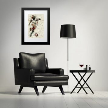 Quadro Gravura Arte Futebol - 60x48 Cm