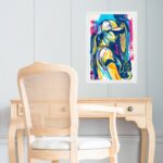 Quadro Gravura Mulher Com Raquete - Tenista
