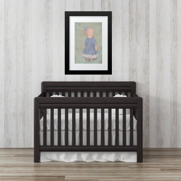 Quadro Infantil Ursa Vintage - 60x48 Cm