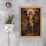 Quadro Moldura Dourada São Miguel Arcanjo