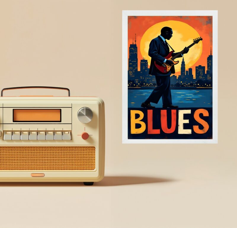Quadro Músico Blues - In The City