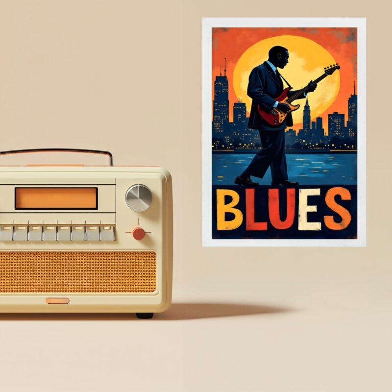 Quadro Músico Blues - In The City