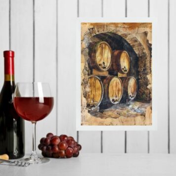 Quadro Vintage Adega De Vinho b