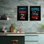 Kit 2 Quadros Coloridos Para Cozinha- Frases