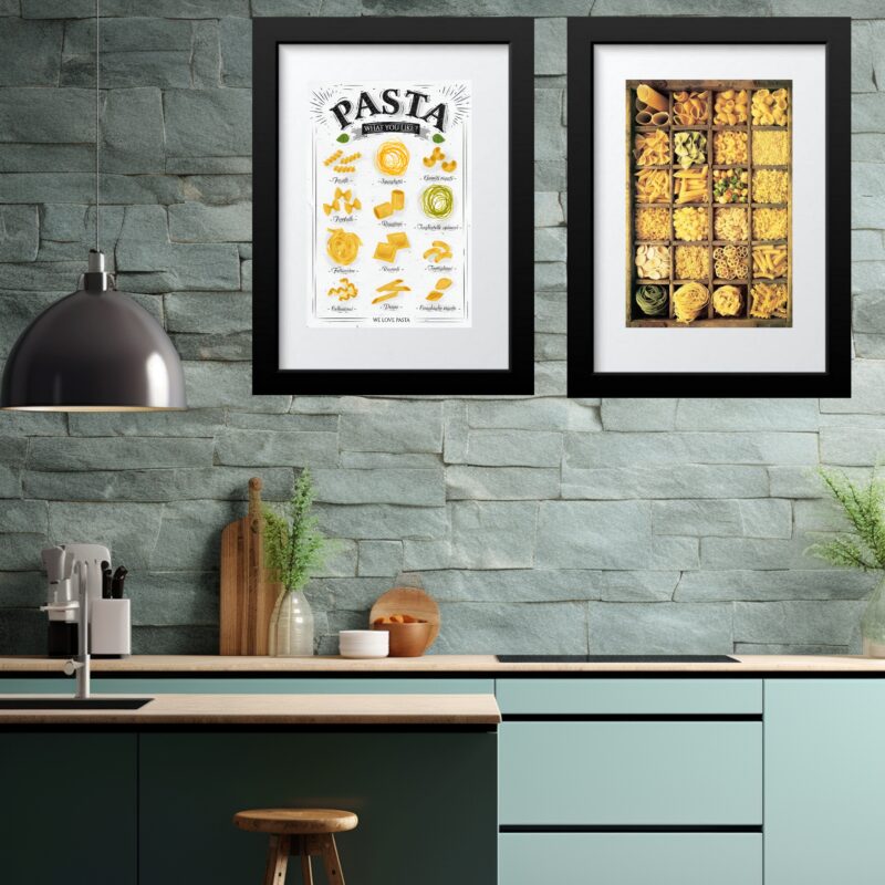 Kit 2 Quadros Grandes Cozinha Frases- 60x48 Cm