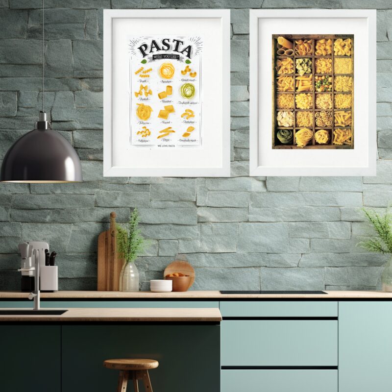 Kit 2 Quadros Grandes Cozinha Frases- 60x48 Cm b