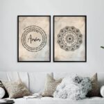 Kit 2 Quadros Pai nosso e Mandala Hooponopono