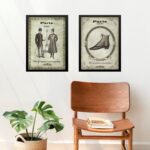 Kit 2 Quadros Vintage Moda Masculina