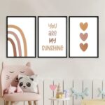 Kit 3 Quadros Infantis Escandinavos - Sunshine