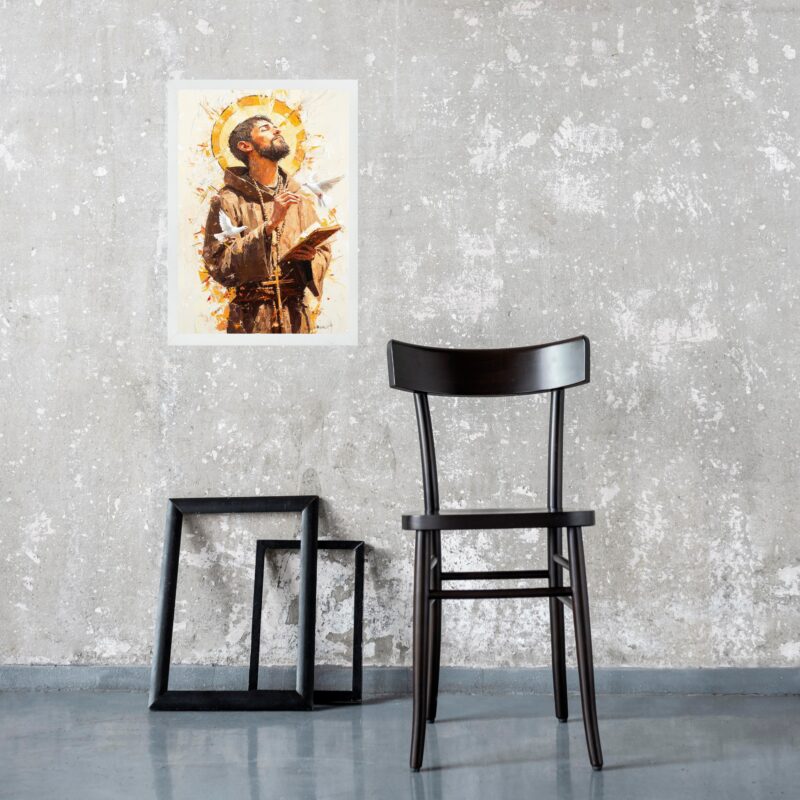 Quadro Arte Sacra Moderna São Francisco b