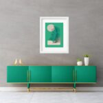 Quadro Boho Folha Verde - 60x48 Cm