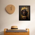 Quadro Dachshund Coroa De Flores