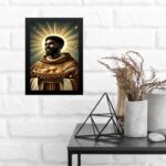 Quadro Decorativo Arte Sacra São Benedito