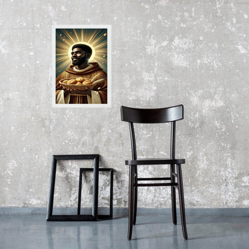 Quadro Decorativo Arte Sacra São Benedito b