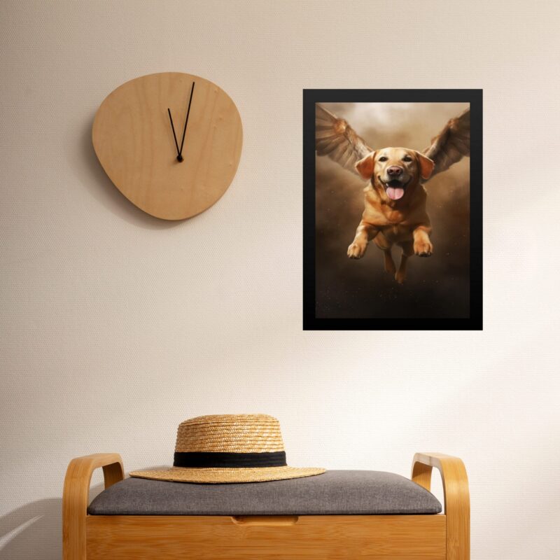 Quadro Decorativo Cão Labrador Anjo