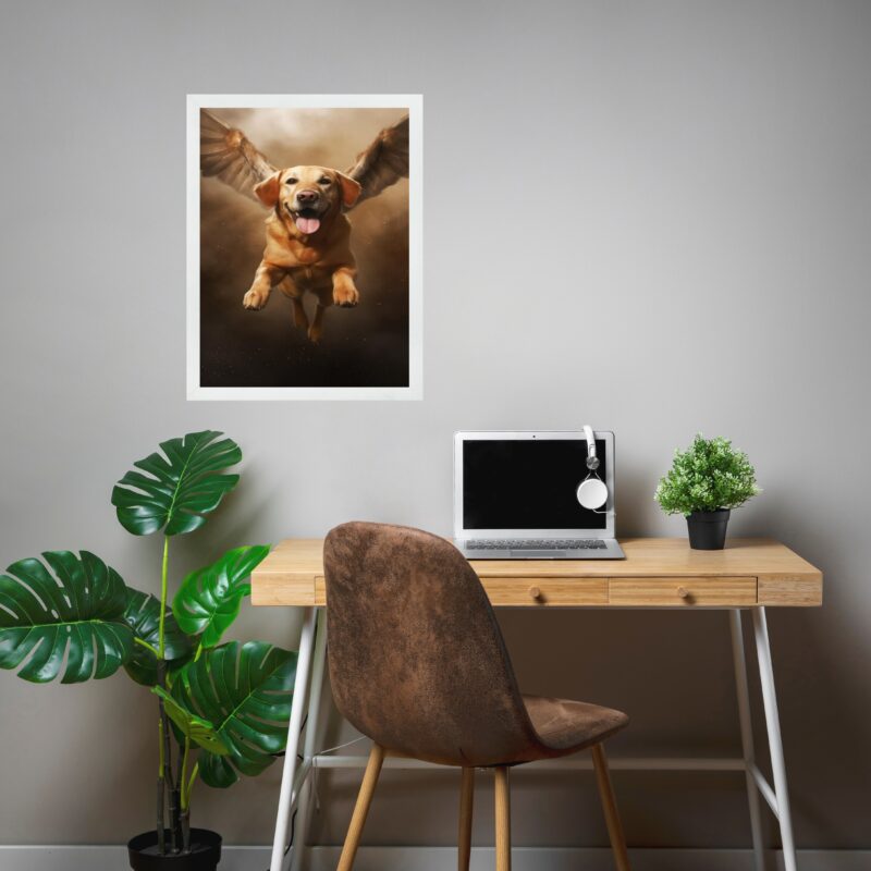 Quadro Decorativo Cão Labrador Anjo b