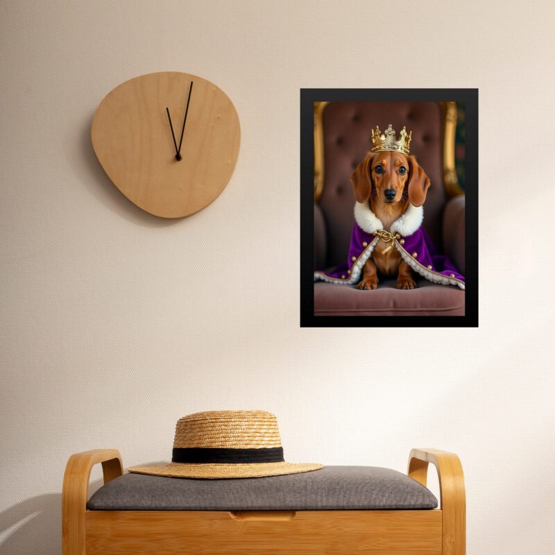 Quadro Decorativo Dachshund Caramelo Rei