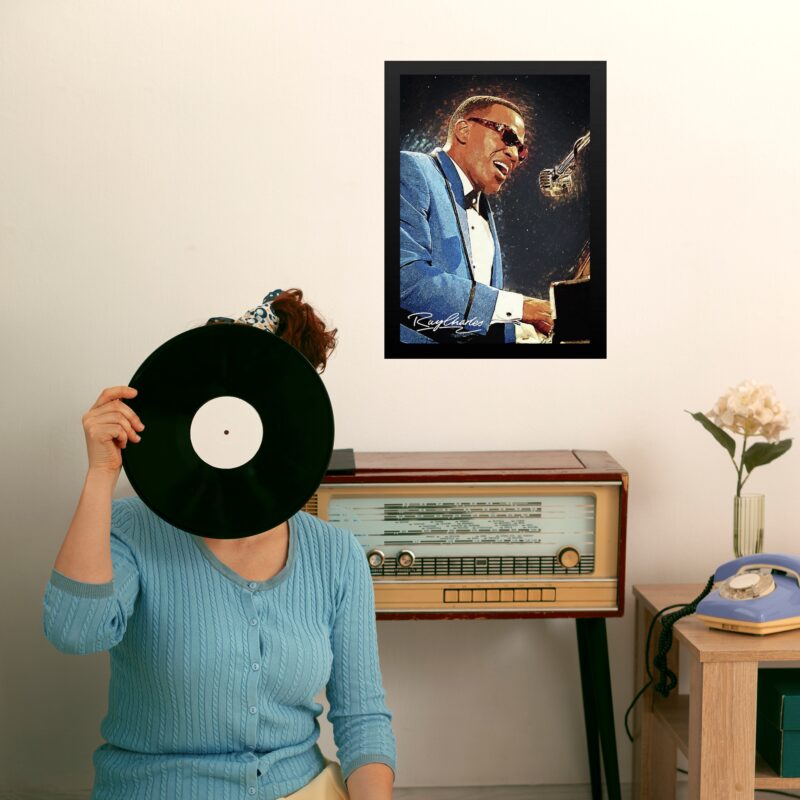Quadro Decorativo Ray Charles Assinatura